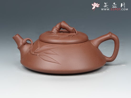 紫砂壶图片：竹节石瓢 - 宜兴紫砂壶网