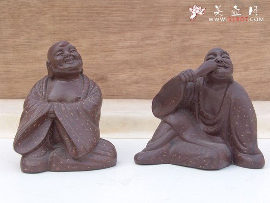 紫砂壶图片：趣味罗汉系列作者：高级工艺师吴克强 - 宜兴紫砂壶网