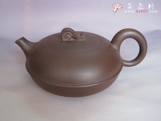 紫砂壶图片：线圆如意 400CC - 宜兴紫砂壶网