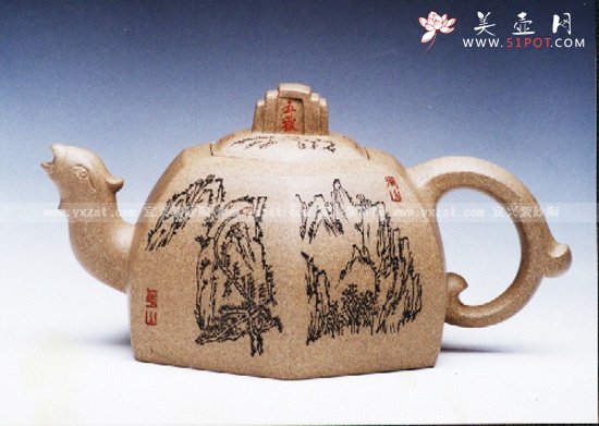 紫砂壶图片：五岳凤鸣 - 宜兴紫砂壶网