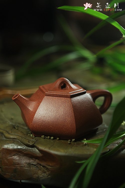 紫砂壶图片：六方石瓢 - 宜兴紫砂壶网