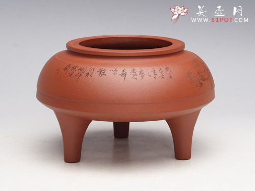 紫砂壶图片： 杂件（花盆）红清... - 宜兴紫砂壶网