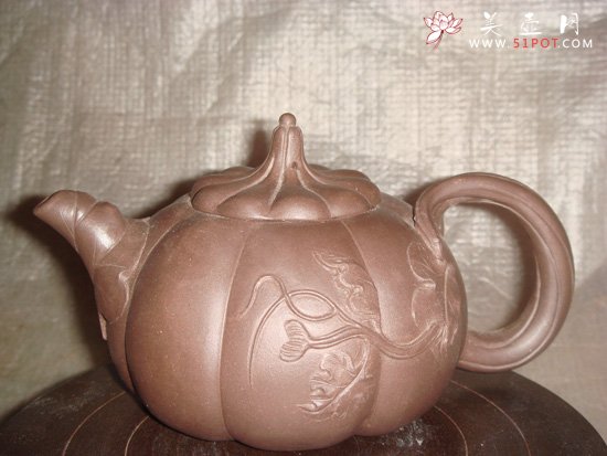 紫砂壶图片：南瓜2 - 宜兴紫砂壶网