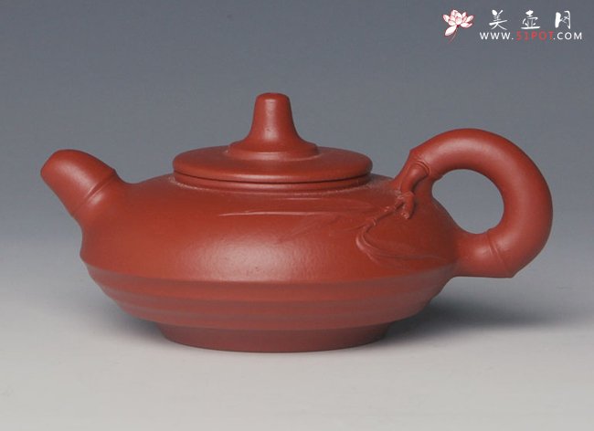 紫砂壶图片：倒把竹 160CC - 宜兴紫砂壶网