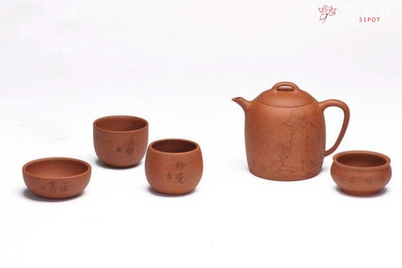 紫砂壶图片：秦权套组 - 宜兴紫砂壶网