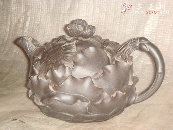 紫砂壶图片：牡丹 - 宜兴紫砂壶网