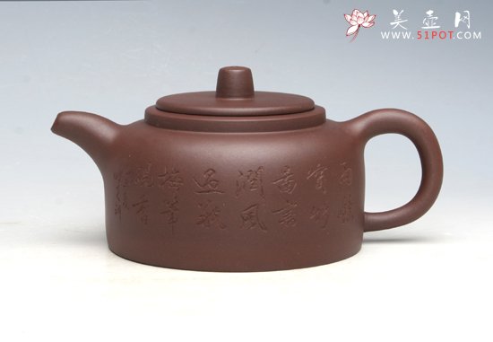 紫砂壶图片：缩盖井栏壶 - 宜兴紫砂壶网