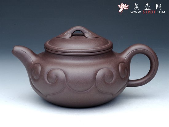 紫砂壶图片：仿古如意壶 - 宜兴紫砂壶网