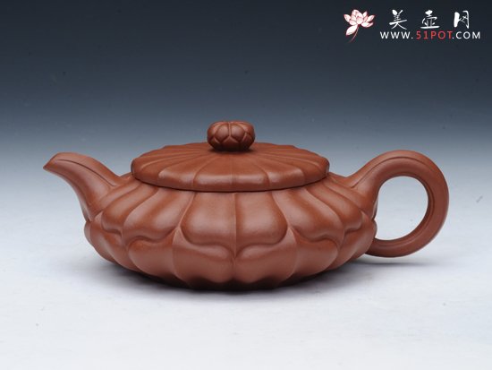 紫砂壶图片：扁合菱 - 宜兴紫砂壶网