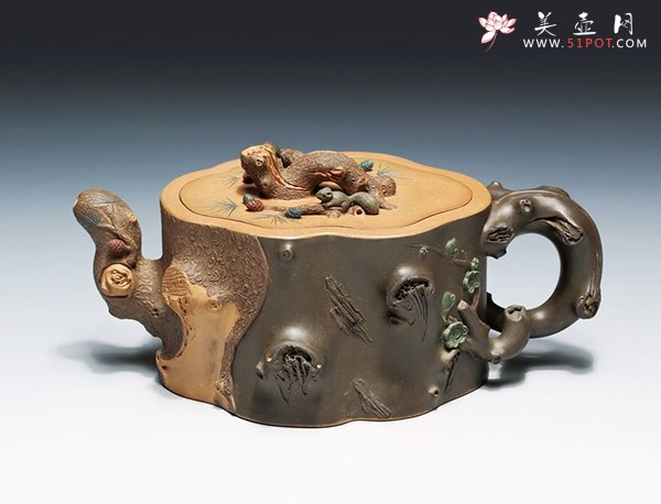 紫砂壶图片：岁寒三友 - 宜兴紫砂壶网