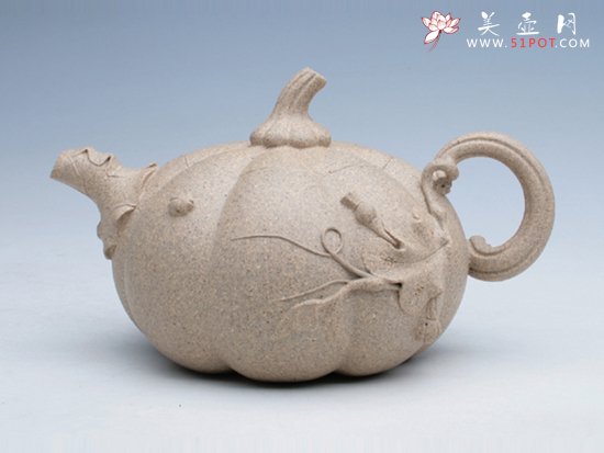 紫砂壶图片：扁南瓜 - 宜兴紫砂壶网