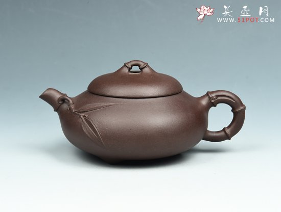 紫砂壶图片：景舟石瓢（竹） - 宜兴紫砂壶网