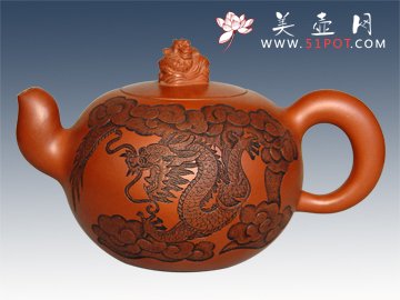 紫砂壶图片：苍龙教子 - 宜兴紫砂壶网