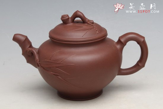 紫砂壶图片：小型竹节屋唐燕萍 - 宜兴紫砂壶网