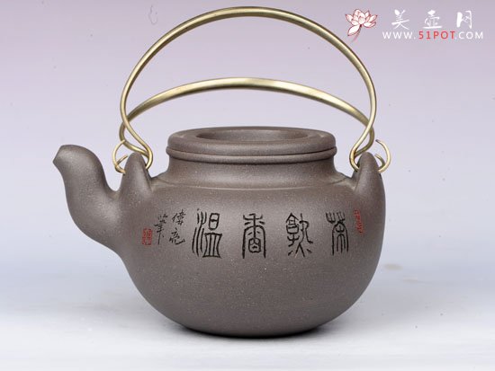 紫砂壶图片：蛋包提梁 - 宜兴紫砂壶网