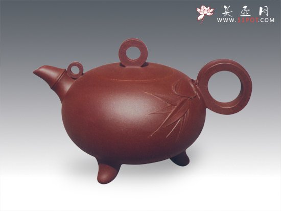 紫砂壶图片：双圈圆竹 - 宜兴紫砂壶网