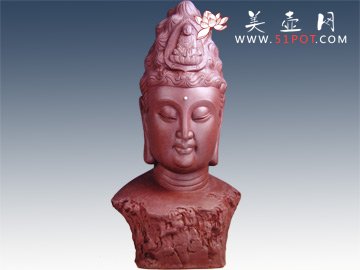 紫砂壶图片：观音头像 - 宜兴紫砂壶网