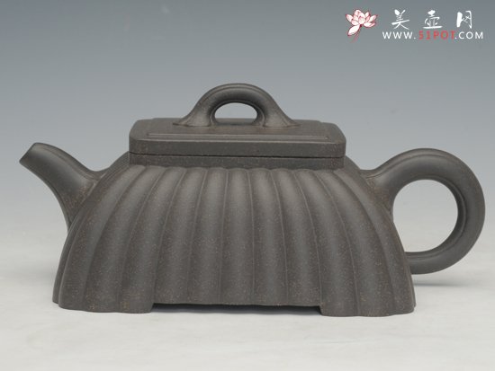 紫砂壶图片：汉风壶青灰 - 宜兴紫砂壶网