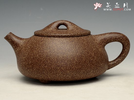 紫砂壶图片：景舟石瓢 泥料：紫玉金砂 500cc - 宜兴紫砂壶网