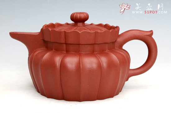 紫砂壶图片：菱花僧帽 - 宜兴紫砂壶网