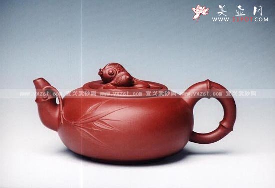 紫砂壶图片：鱼竹 - 宜兴紫砂壶网