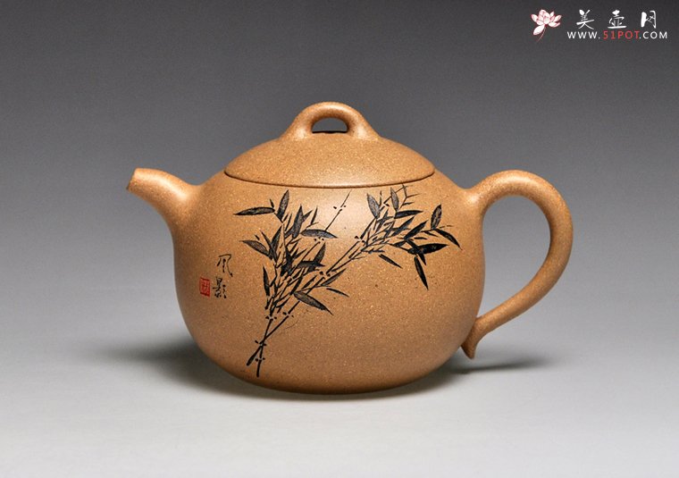 紫砂壶图片：《匏瓜》泥料：段泥  容量：250cc - 宜兴紫砂壶网