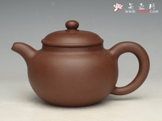 紫砂壶图片：笠帽 原矿自制紫泥 - 宜兴紫砂壶网