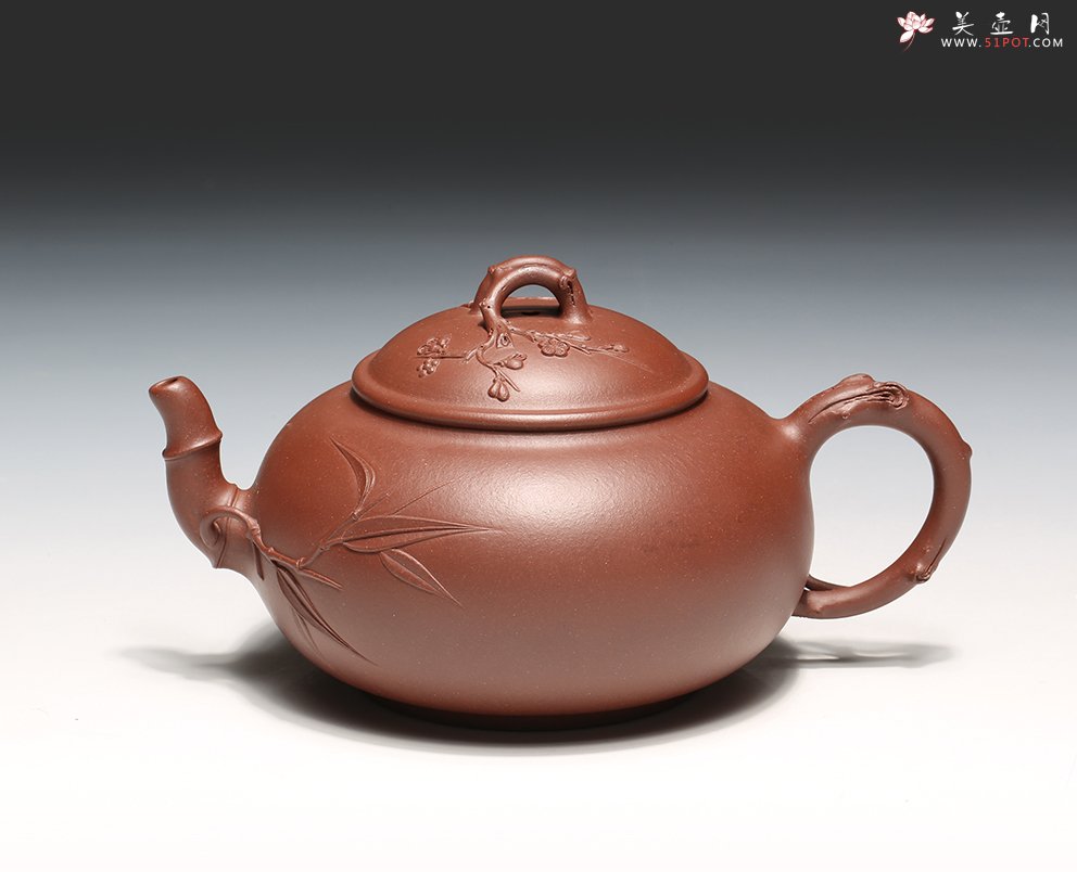 紫砂壶图片：竹韵含香 - 宜兴紫砂壶网