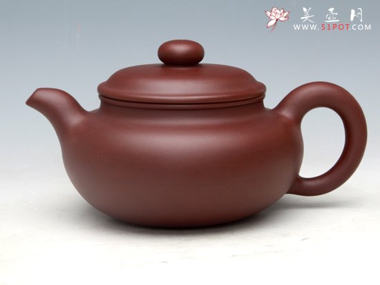紫砂壶图片：紫砂大仿鼓（紫泥）500ML - 宜兴紫砂壶网