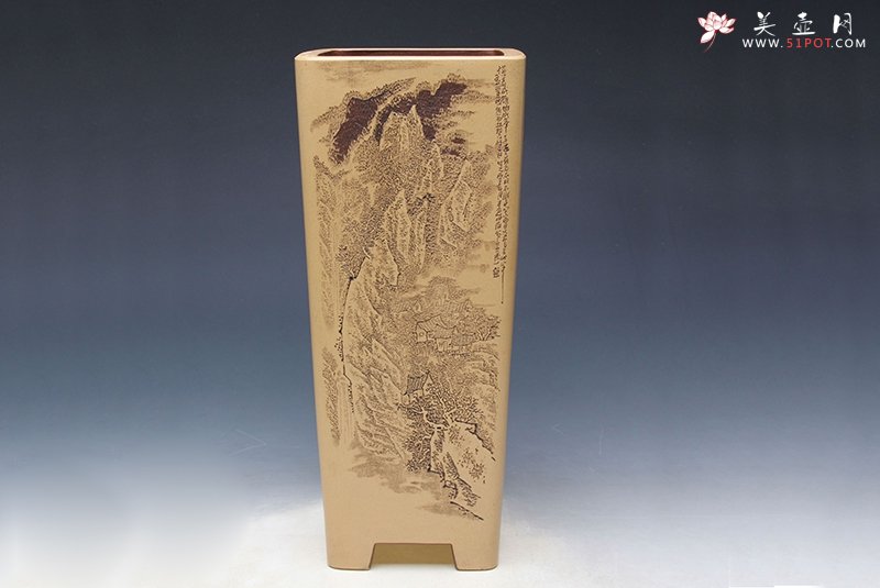 紫砂壶图片：四品书香花瓶 - 宜兴紫砂壶网