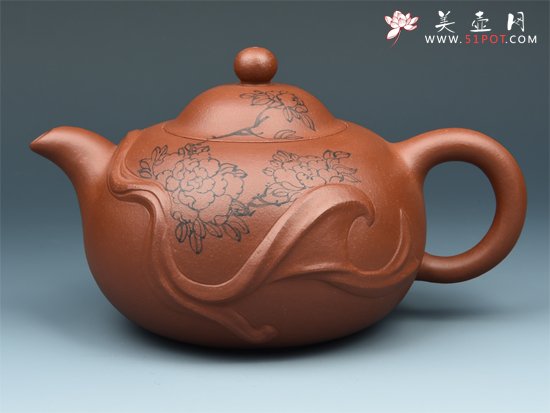 紫砂壶图片：牡丹 - 宜兴紫砂壶网