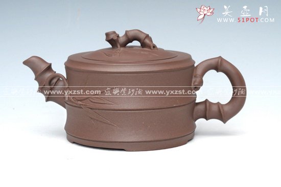 紫砂壶图片：三脚竹段 - 宜兴紫砂壶网