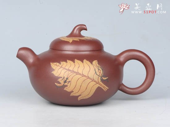 紫砂壶图片：秋叶 - 宜兴紫砂壶网