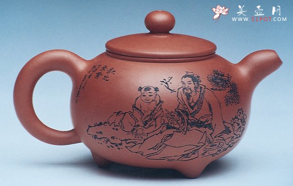 紫砂壶图片：三脚朴玉 - 宜兴紫砂壶网
