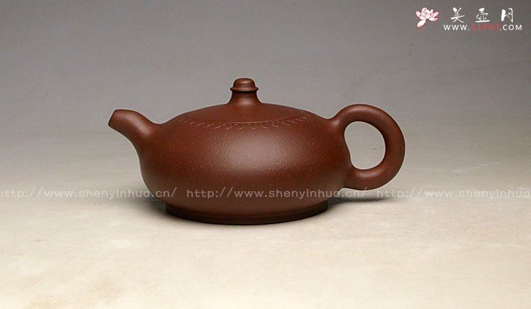 紫砂壶图片：扁玉壶 - 宜兴紫砂壶网