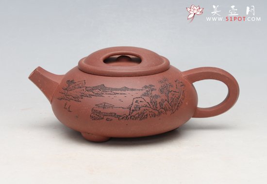 紫砂壶图片：牛盖石瓢200CC - 宜兴紫砂壶网