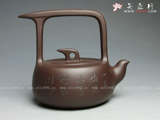 紫砂壶图片：满天星提梁 - 宜兴紫砂壶网