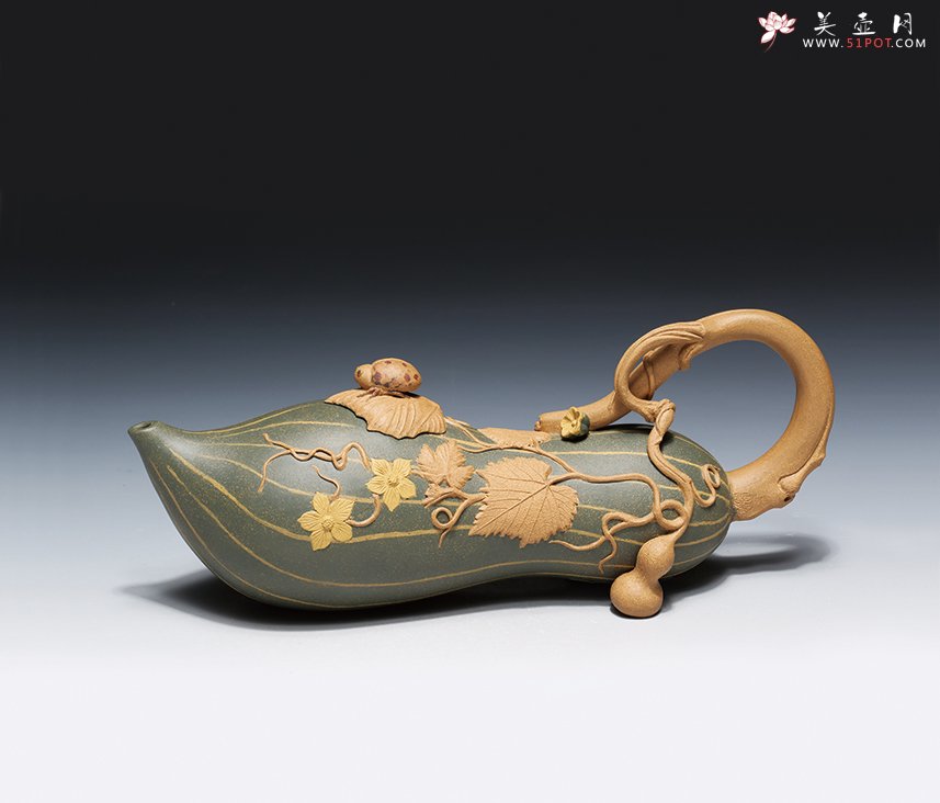 紫砂壶图片：丝瓜壶 - 宜兴紫砂壶网