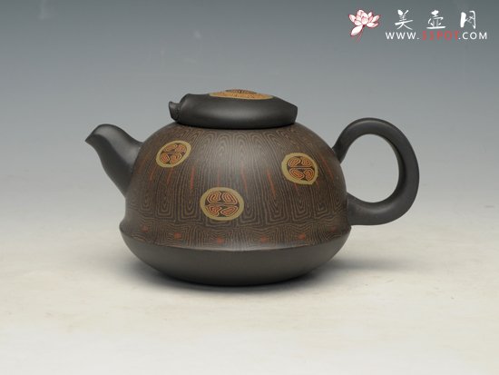 紫砂壶图片：福禄龙龟 黄龙山绞泥 - 宜兴紫砂壶网