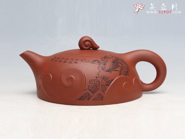 紫砂壶图片：新鱼化龙壶 - 宜兴紫砂壶网