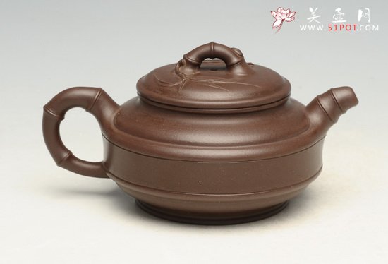 紫砂壶图片：竹鼓2   260cc - 宜兴紫砂壶网