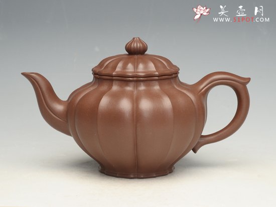 紫砂壶图片：菱花笑樱 容量：480cc - 宜兴紫砂壶网