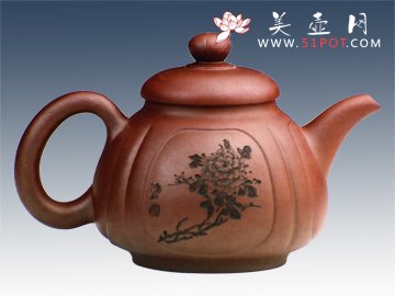 紫砂壶图片：玉莲宫灯 - 宜兴紫砂壶网