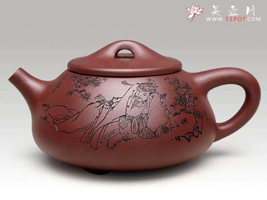 紫砂壶图片：石瓢  泥料：新拼紫泥  容量：400CC - 宜兴紫砂壶网