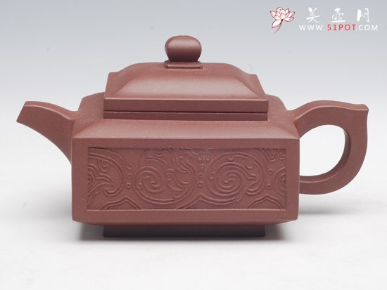 紫砂壶图片：四方扁玉 - 宜兴紫砂壶网