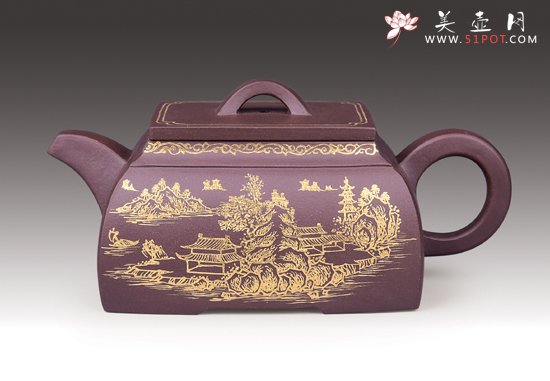 紫砂壶图片：长方 - 宜兴紫砂壶网