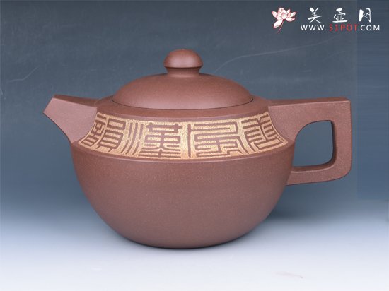 紫砂壶图片：特大型唐风汉韵壶 - 宜兴紫砂壶网