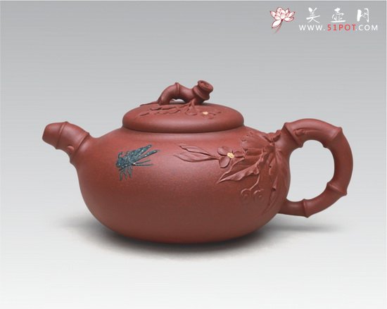 紫砂壶图片：竹节海棠 - 宜兴紫砂壶网