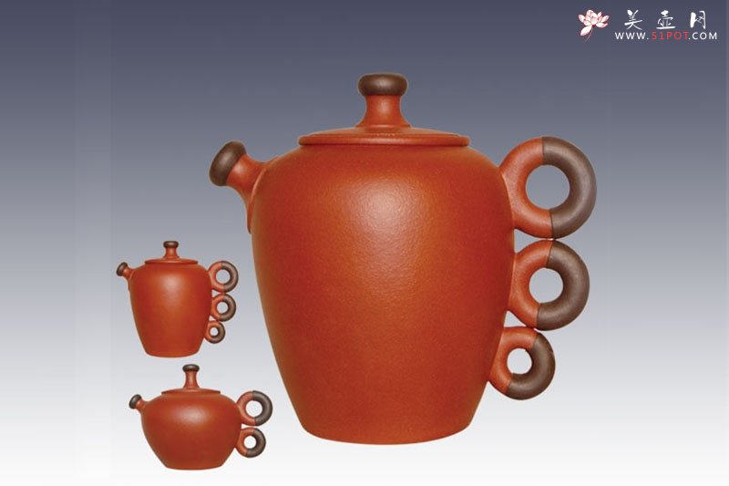 紫砂壶图片：钟灵毓秀对壶之钟灵壶 - 宜兴紫砂壶网