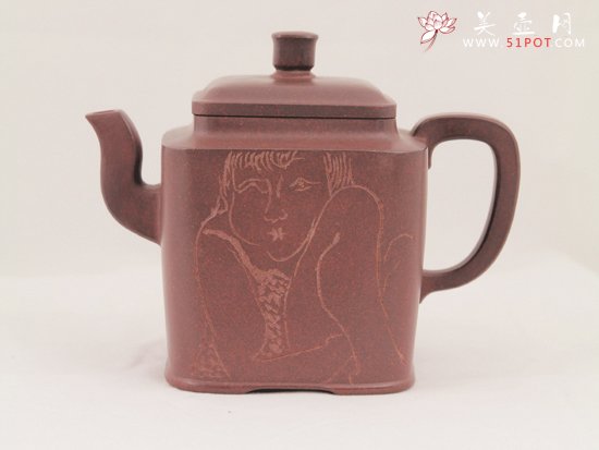 紫砂壶图片：四方玉琮 - 宜兴紫砂壶网